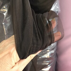 Brown dark skin stretch net 4 way stretch mesh tulle spandex elastane fabric African skin Bridal Illusion tulle for darker skin tones 150cm image 2