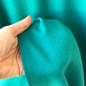 Green coat overcoat cape fabric pure wool image 2