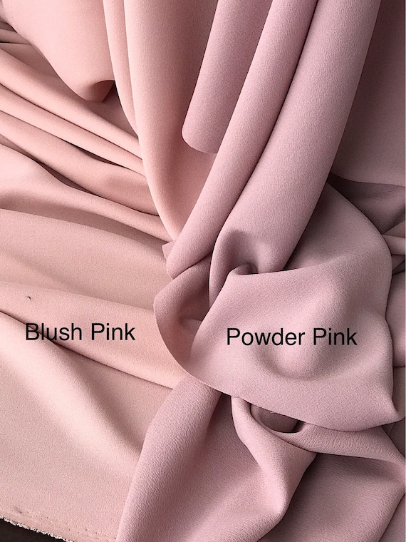 Buy Blush Pink Stretch Crepe Fabric, 2 Way Stretch Pebble Crepe
