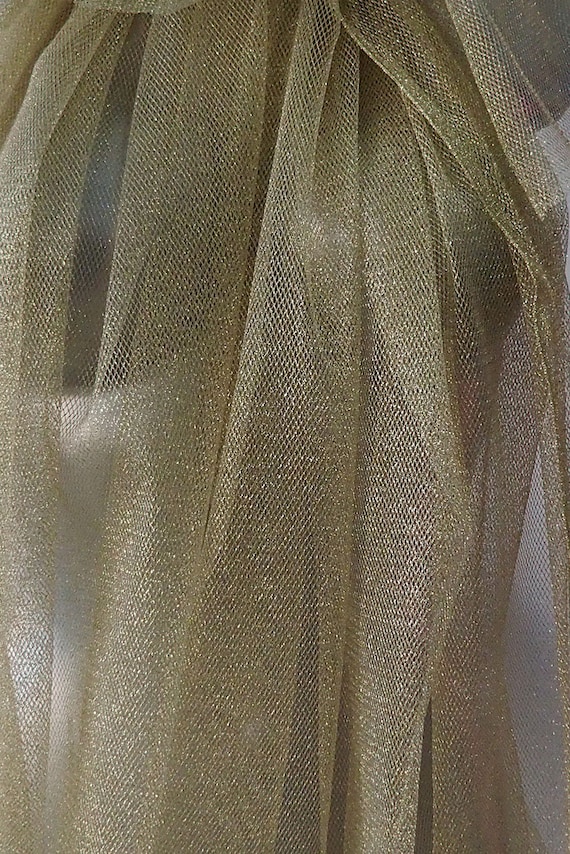 Gold Tulle Metallic Tulle Mesh, Christmas Tablecloth Tutus Skirts Garters  Millinery Hat Party Decoration 150cm 60 