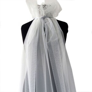 Off White tulle fabric for embroidery all purpose bridal 140cm wide 54 inches