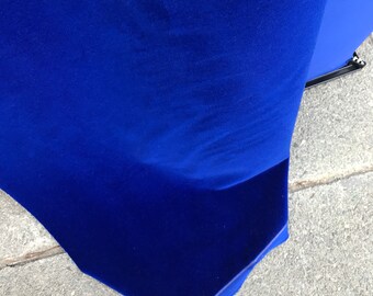 Buy Cobalt Blue Royal Blue Cotton Velvet Fabric, Premium Quality