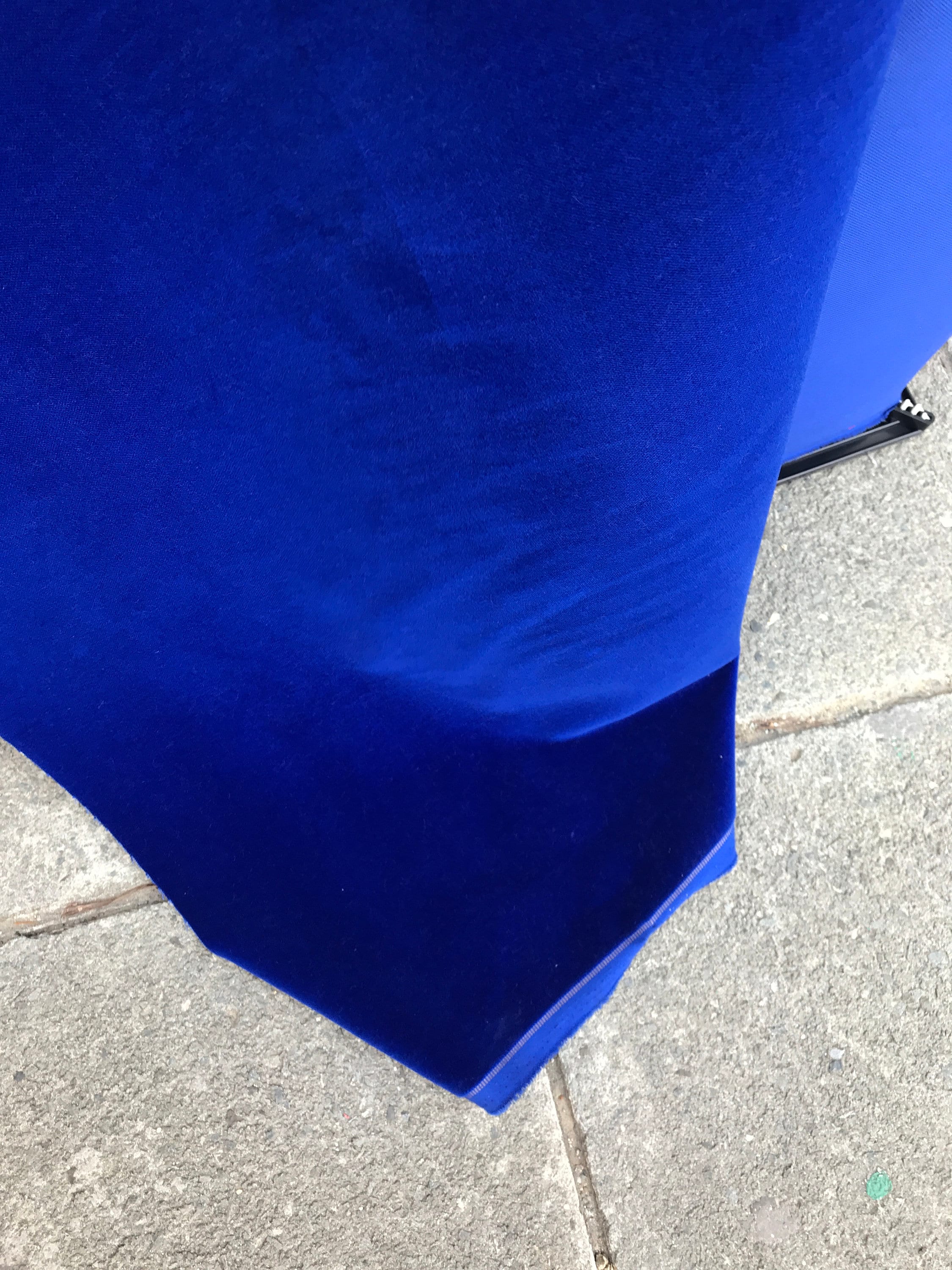Cobalt blue cotton velvet fabric premium quality by Niedieck Etsy