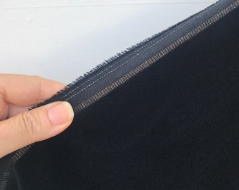 Schwarzer Baumwollsamt Stoff Premium Qualität von Niedieck 150 cm breite Samtbeschichtung 307 g/qm