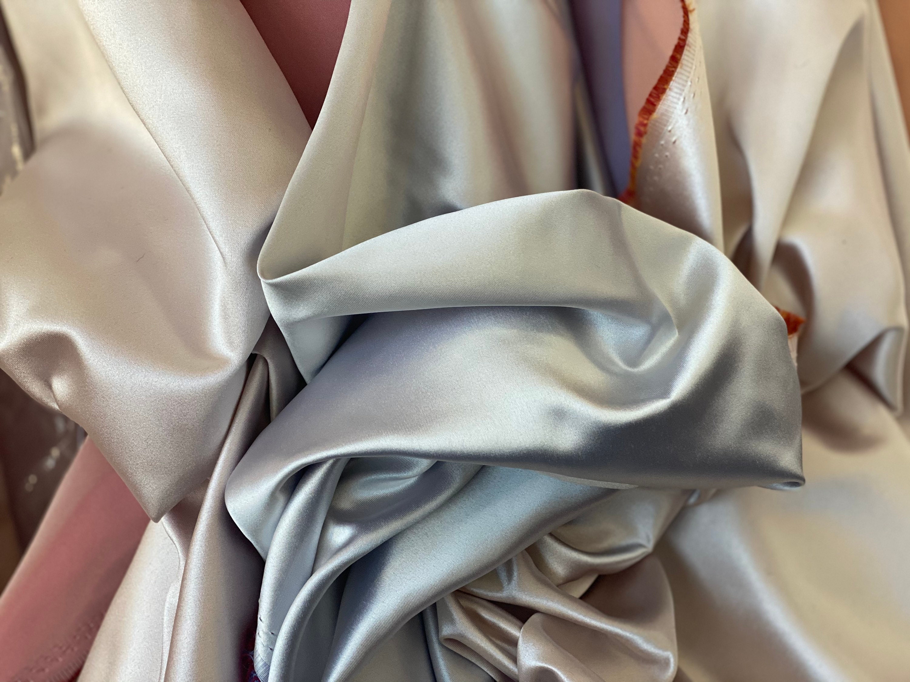 Two Tone Duchess Satin Fabric Bridal Satin Heavy About 200