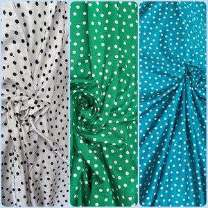 Cotton jersey fabric polka dot jersey