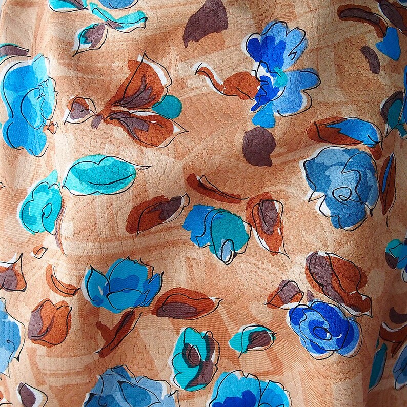 cotton Pique fabric floral multi color shift dress formal summer suiting sun dress 140cm made in Italy