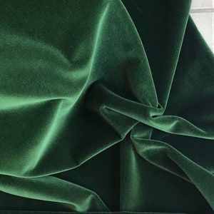 green cotton velvet fabric, grass green velvet fabric, premium quality by Niedieck 150cm wide velvet coating 307 g/sqm