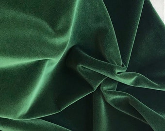 green cotton velvet fabric, grass green velvet fabric, premium quality by Niedieck 150cm wide velvet coating 307 g/sqm