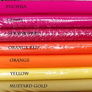 shiny stretch fabric, stretch costume fabric, four way stretch, polyamide elastane, yellow fuchsia orange mustard gold stretch fabric