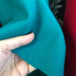 Green coat overcoat cape fabric pure wool image 4