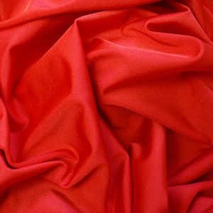 red stretch costume fabric, four way stretch, polyamide elastane fabric, shiny knit fabric