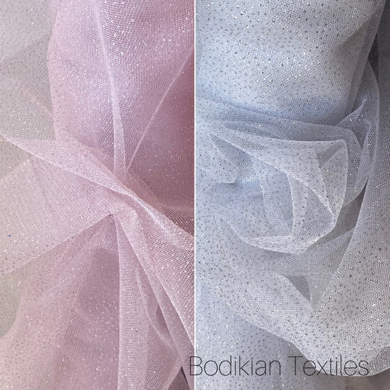 Sparkle Pink Tulle Fabric With Glitters for Dress , Costume, Wedding Table  Dress, Wedding Prop, Party Decors 