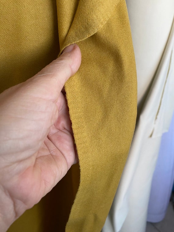 Melton Wool Fabric Gold Yellow Mustard Colour Pure Wool Coat - Etsy