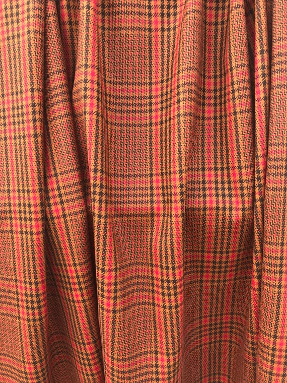 Orange check fabric sale