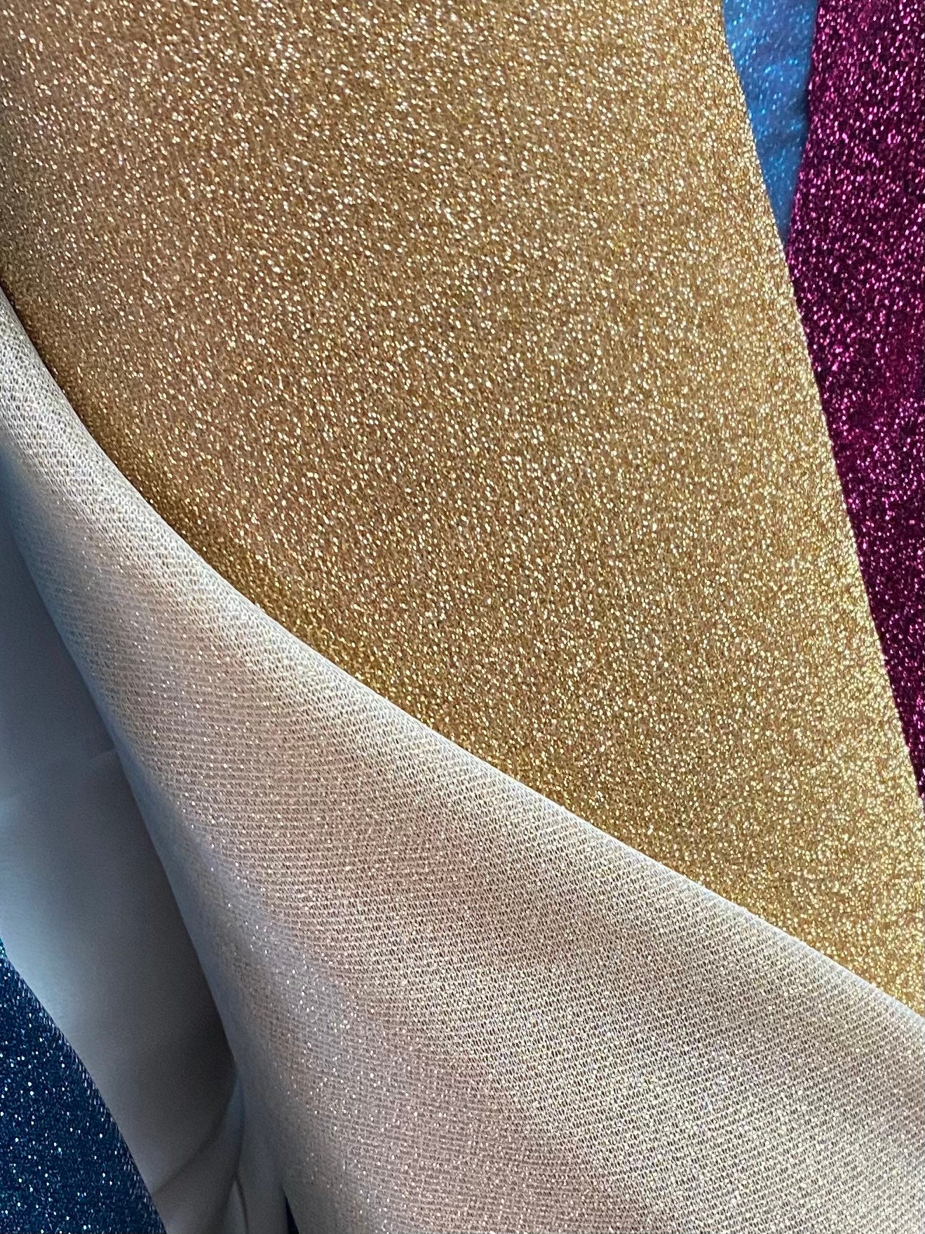 Gold Lurex jersey fabric gold shiny jersey fabric dance Etsy