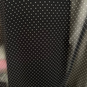 Chiffonstoff Micro dot, Chiffonstoff Mini Polka dot, Blauweißer Fleckenstoff, schwarzer und weißer Fleckenstoff Bild 9