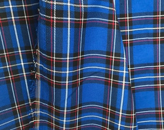 Blauer Schottenkaro Stoff Viscose, grün gelb schwarzer Schottenkaro Schottenkaro Schottenkaro Stoff 150 cm 60&quot;