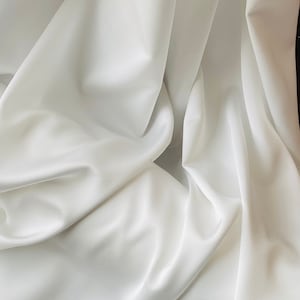 Crepe satin fabric ivory bridal crepe satin fabric