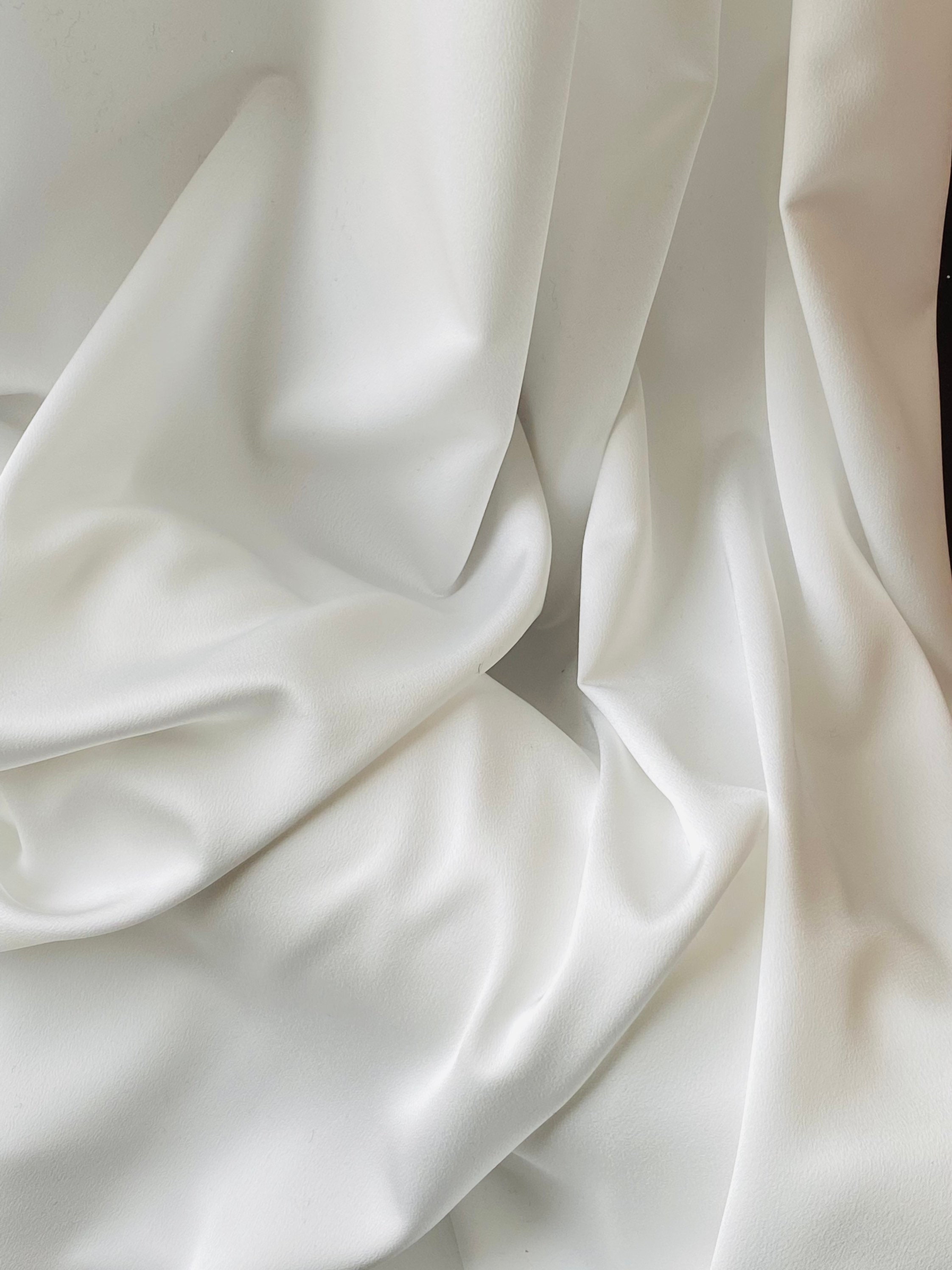 Crepe satin fabric ivory bridal crepe satin fabric