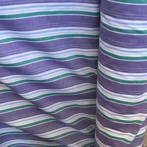 striped cotton shirt fabric shirting 100% cotton purple green 150cm wide