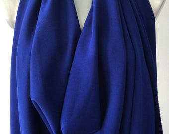 Cobalt blue stretch crepe fabric 2 way stretch pebble crepe textured polyester spandex 150cm 60 inches