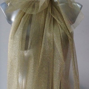 Gold tulle Metallic tulle mesh, Christmas Tablecloth Tutus Skirts Garters millinery Hat party decoration 150cm 60&quot;