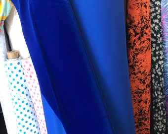 Cobalt blue Royal blue cotton velvet fabric, premium quality by Niedieck  150cm wide velvet coating 307 g/sqm
