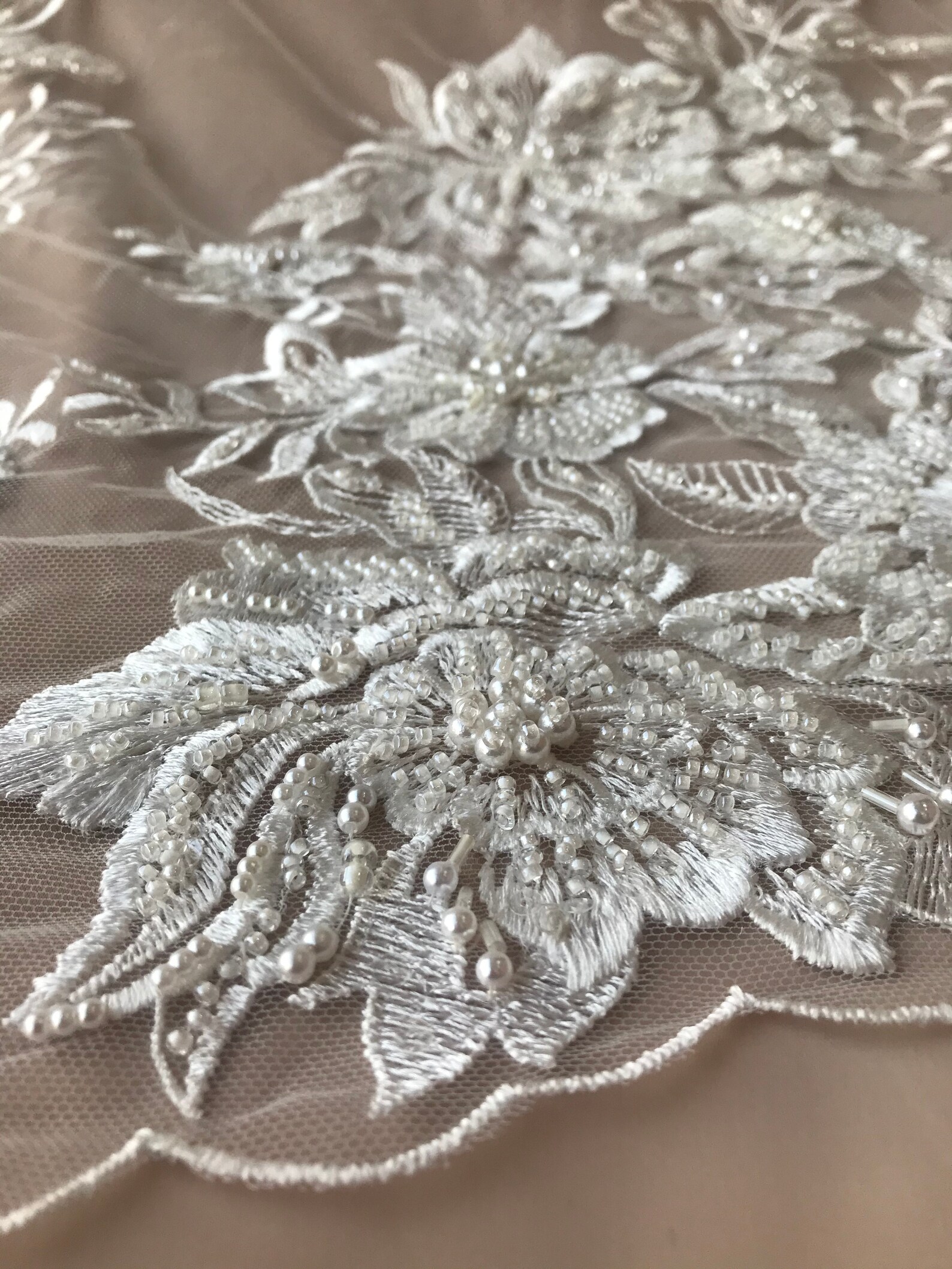 Ivory Corded Lace P633