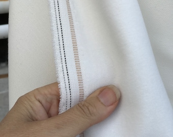 white cotton velvet fabric, winter white, bridal, premium quality by Niedieck 150cm wide velvet coating 307 g/sqm