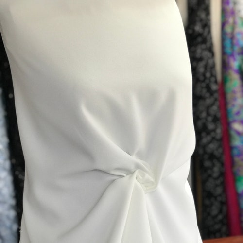 Pure White off White Stretch Crepe Fabric 2 Way Stretch - Etsy