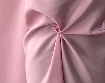 pink silk fabric, crepe de chine pure silk fabric 19 Momme weight Italian production