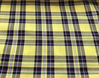 Schwarz-gelber Karostoff schwarz-gelber Karostoff MacLeod ofLewis, schwarz-gelber Karostoff Polyester Tartan 150 cm 60&quot;