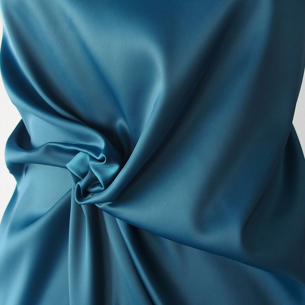 Teal Blue Polyester Satin Fabric, Black Satin, Poly Spandex Heavy Duchess  Satin, Dull Heavy Stretch Elegant Under Lace 150cm 60 Inches -   Australia