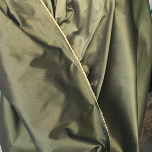 green taffeta fabric, olive green iridescent taffeta fabric for dressmaking