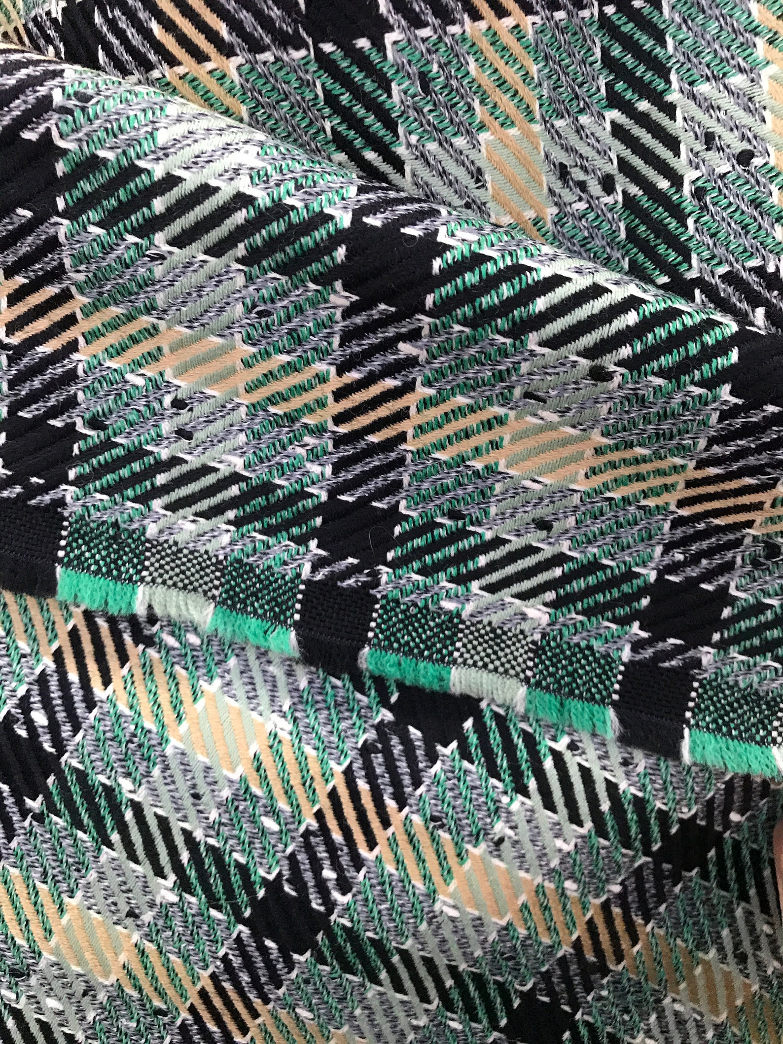 Wide Check Pattern Green Check Wool Fabric Multi Colour Large Check Pattern Suiting Skirt ...