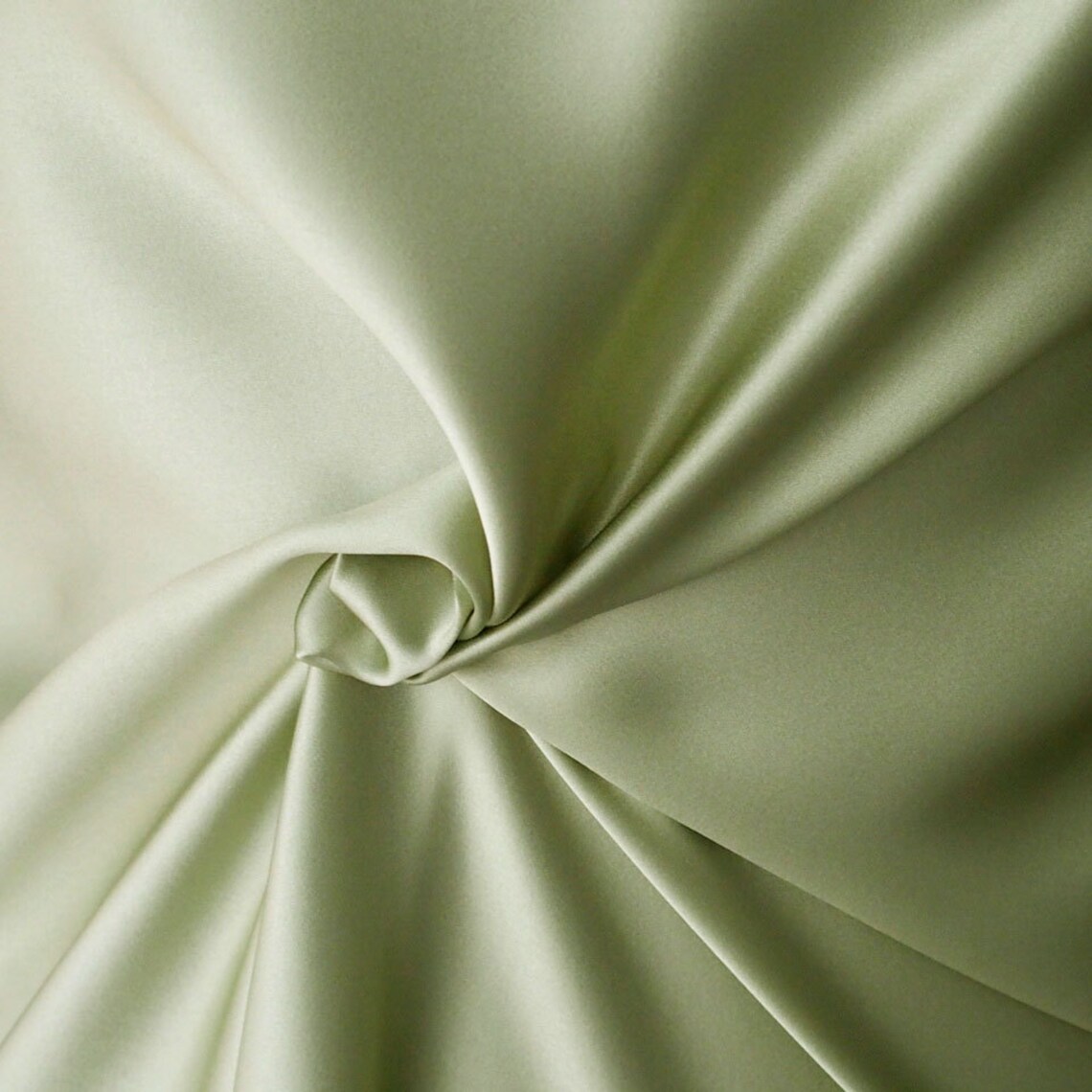 Pistachio green satin fabric pure silk satin 85g per square Etsy