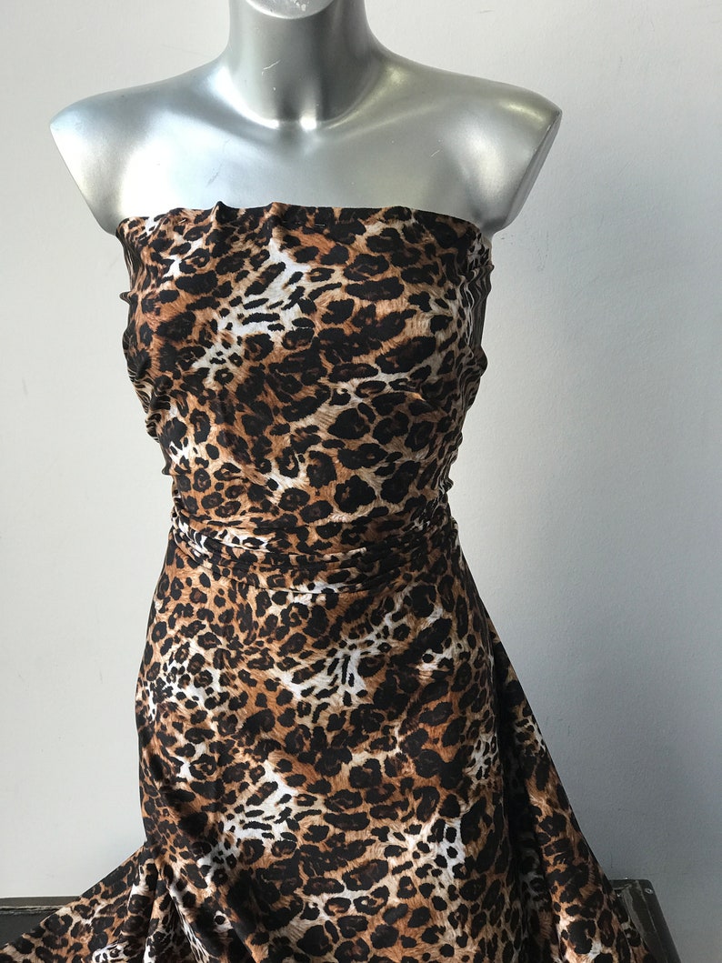 Animal print Leopard Cheetah Lycra Spandex fabric shiny 4 way | Etsy