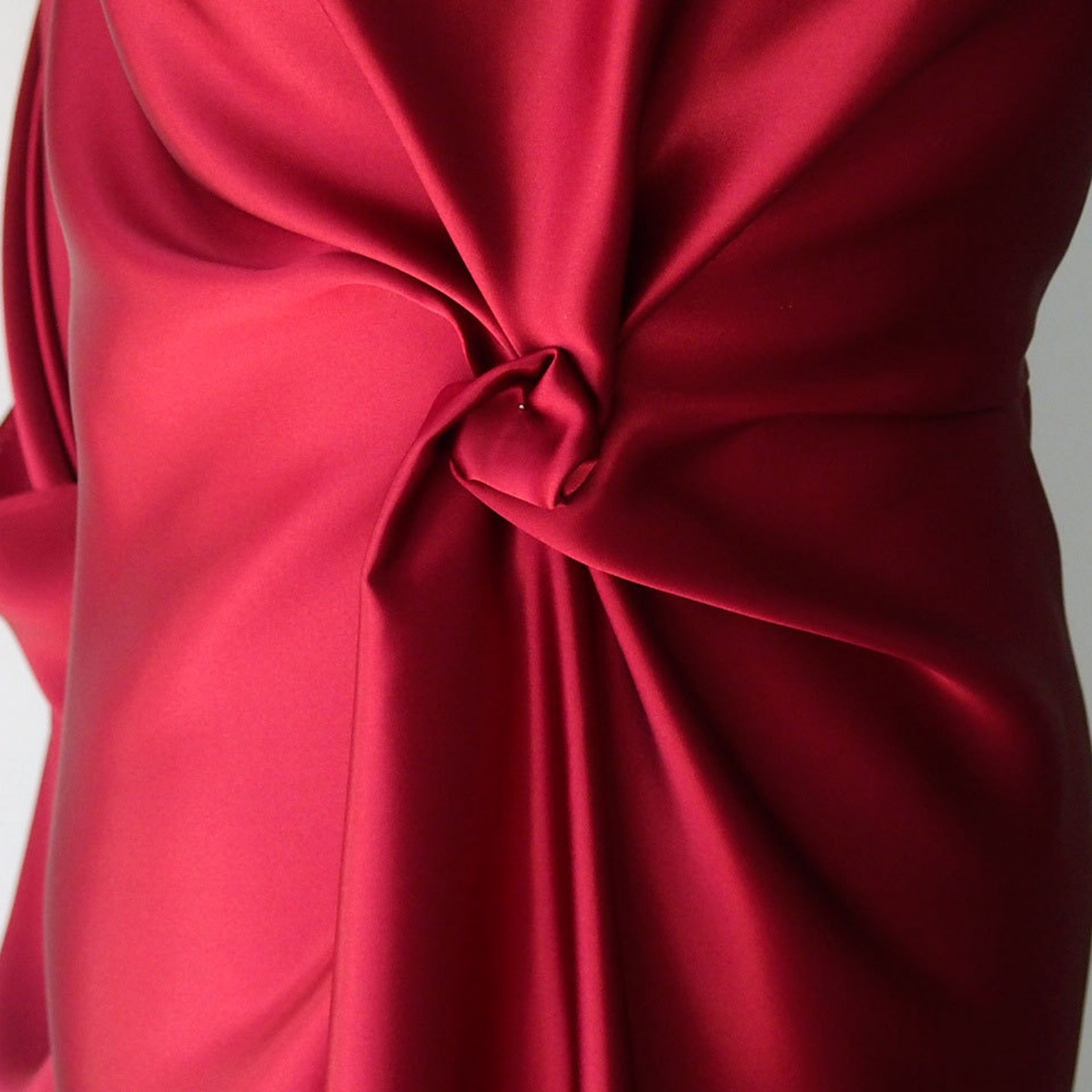 Dark Red Burgundy satin fabric pure silk satin medium weight | Etsy