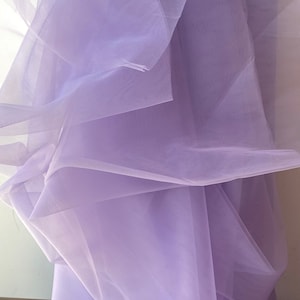 5m lot piece, purple tulle, powder purple tulle fabric, soft small hole tulle ivory bridal tulle, veiling, 3m 118&quot; inches wide