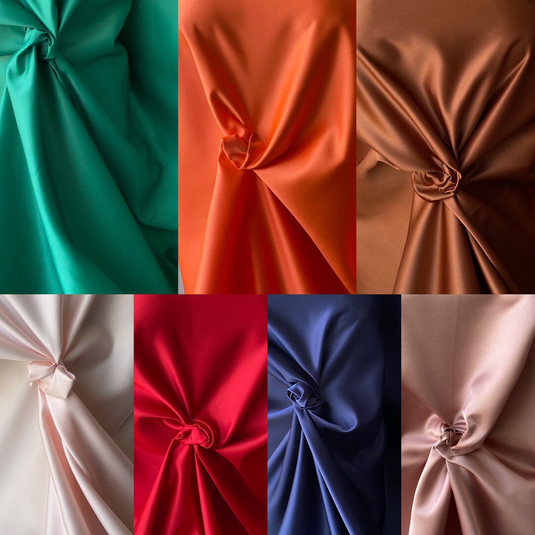 Tissu satin duchesse de soie vert anglais - Tissus en Ligne