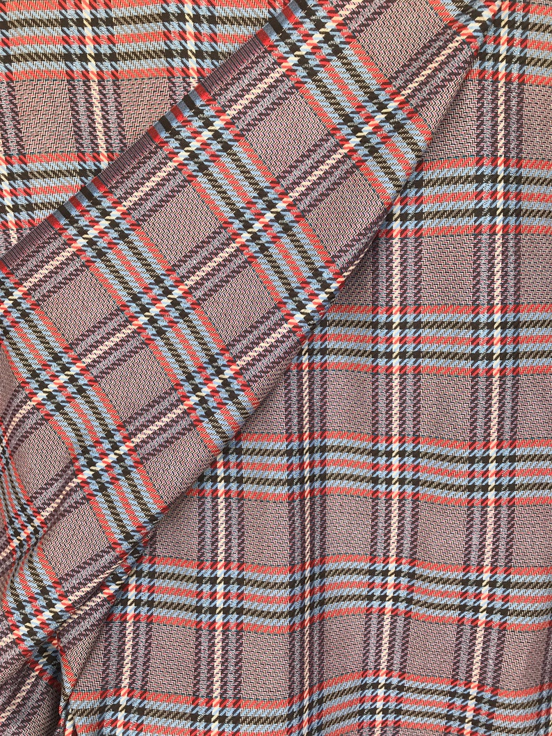 Wool check fabric prince de galles pattern prince of Wales Etsy