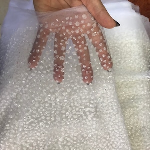 glitter tulle, white tulle translucent glitter, glitter clusters, bridal tulle, wedding dress bridal skirt, trail