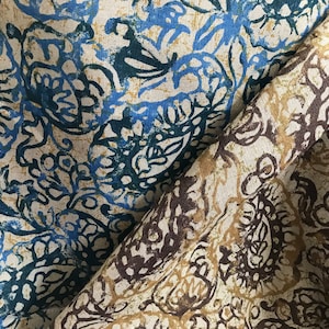 linen weave fabric, linen print fabric for summer dress Paisley ethnic print tribal print DIY sewing European production 140cm wide