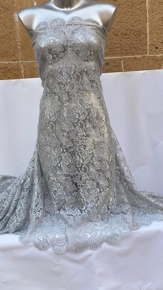chinese dress ladies Silver Mother of The Bride Dress with Sleeves A Line V Neck 3/4 Illusion Sleeves Appliqued Chiffon Floor Length Mother of The Bride Dresses main image 1
