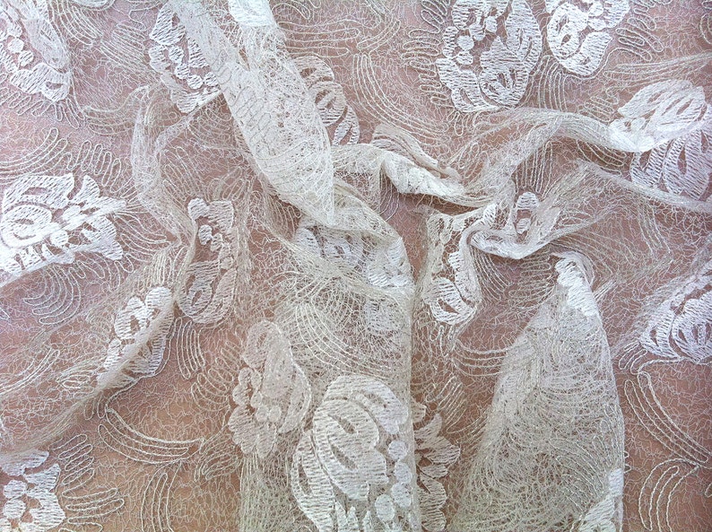 white wedding lace fabric