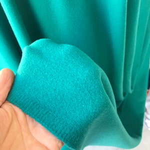 Green coat overcoat cape fabric pure wool image 3