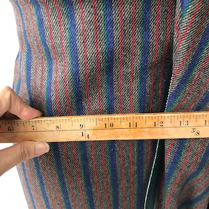 multi colour stripe suiting fabric winter fabric wool mix wide stripes