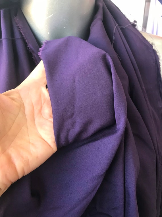 Tessuto in viscosa viola reale per sartoria, tessuto in viscosa - Main Image