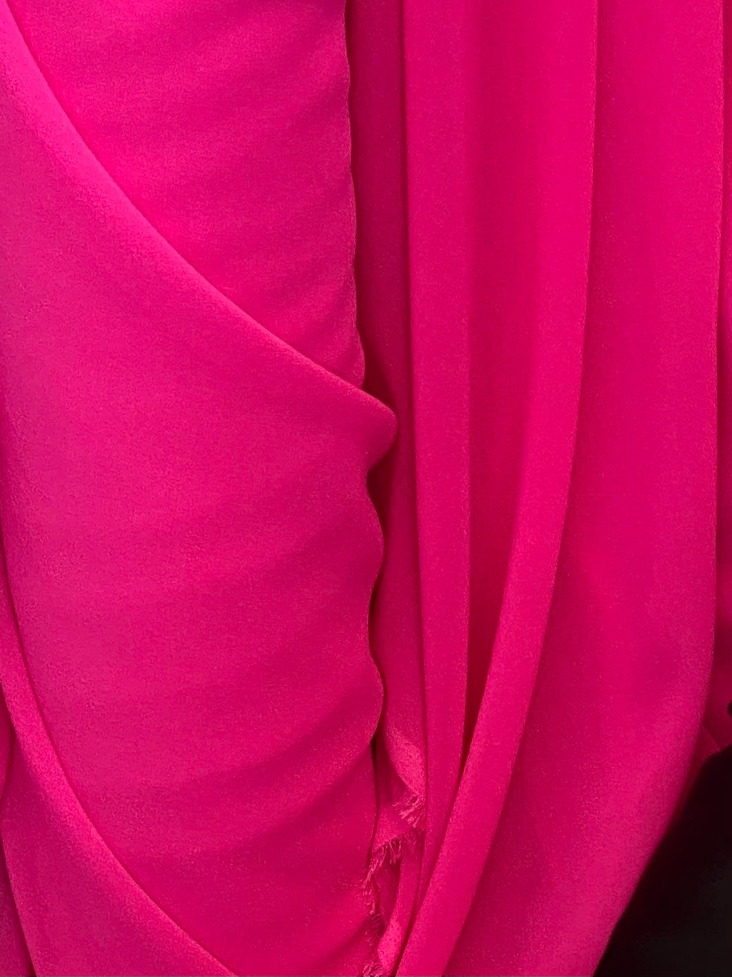 Hot Pink Polyester Chiffon Fabric Fuchsia Pink Chiffon Hot Pink Sheer ...